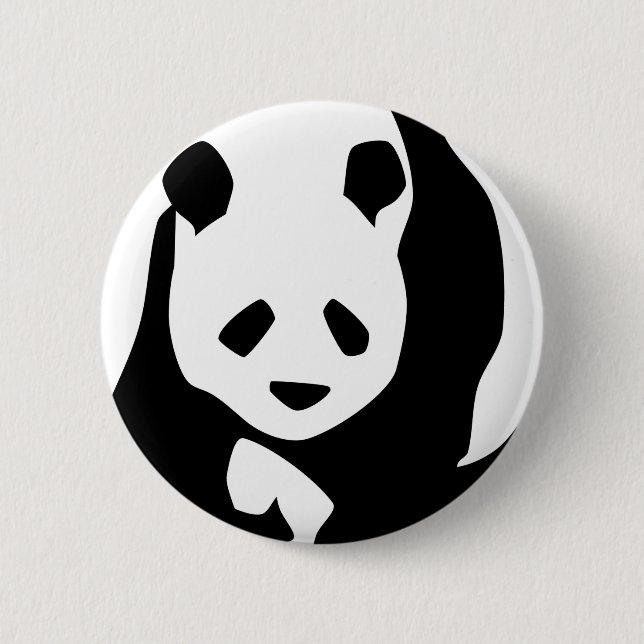 Macaron Rond 5 Cm Panda (Devant)