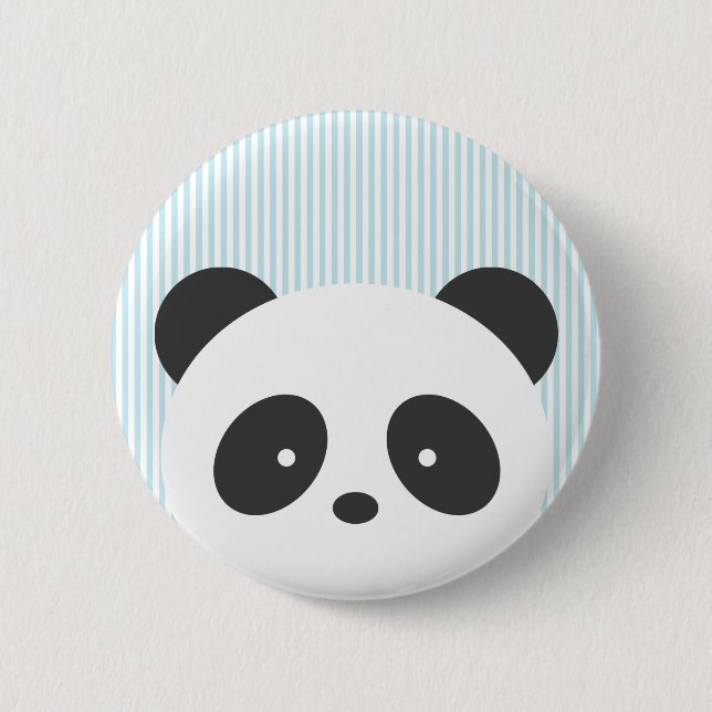 Macaron Rond 5 Cm Panda (Devant)