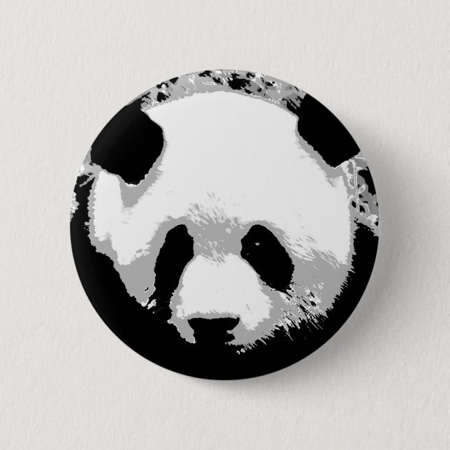 Macaron Rond 5 Cm Panda (Devant)