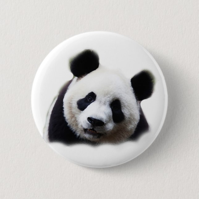 Macaron Rond 5 Cm Panda (Devant)