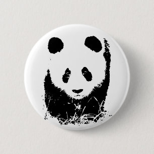 Macaron Rond 5 Cm Panda