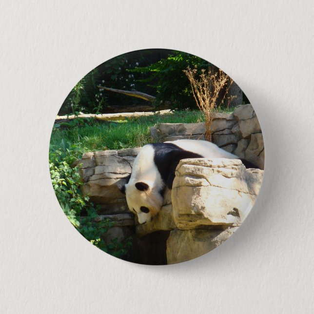 Macaron Rond 5 Cm Panda chaud (Devant)