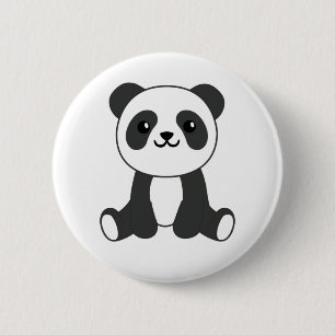 Macaron Rond 5 Cm Panda Cute Animaux Enfants Bébé Ours Pandas Bouton