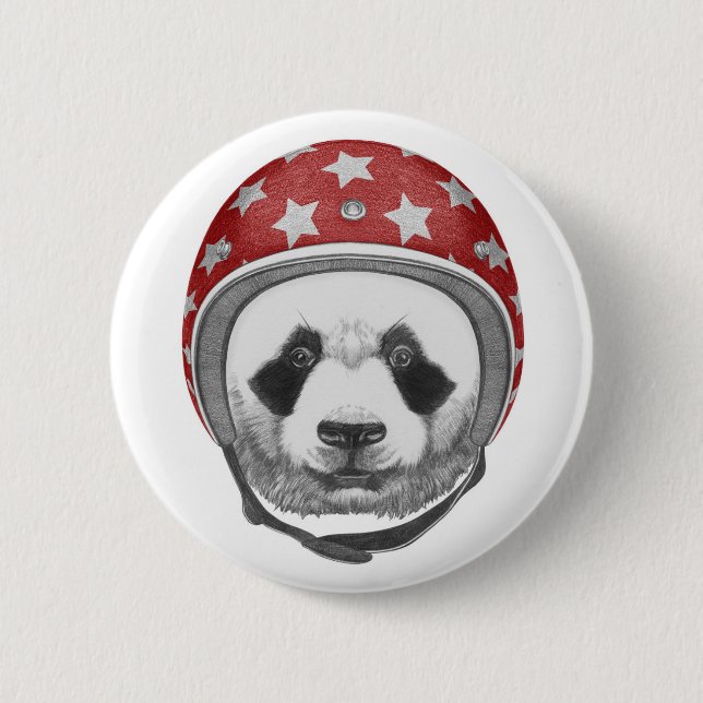 Macaron Rond 5 Cm Panda de casse-cou (Devant)