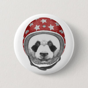 Macaron Rond 5 Cm Panda de casse-cou