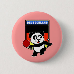 Macaron Rond 5 Cm Panda de ping-pong de l'Allemagne