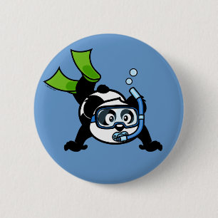Macaron Rond 5 Cm Panda de prise d'air