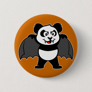 Macaron Rond 5 Cm Panda de vampire