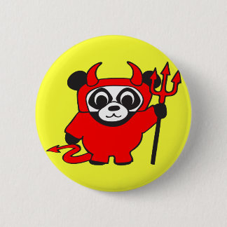 Macaron Rond 5 Cm Panda - diable - bouton