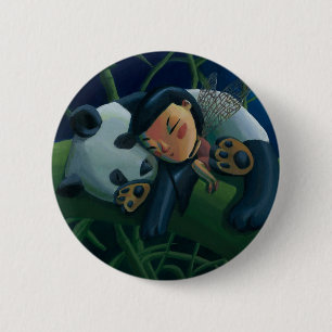 Macaron Rond 5 Cm Panda et fée