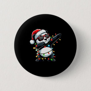Macaron Rond 5 Cm Panda qui fait dab Noël pour enfants garçons fille