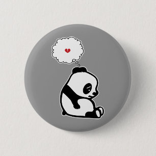 Macaron Rond 5 Cm Panda triste