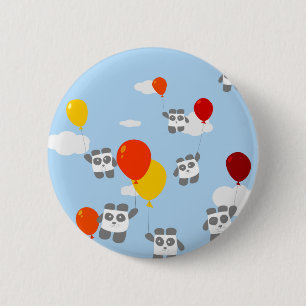 Macaron Rond 5 Cm Pandas de ciel