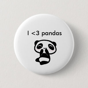 Macaron Rond 5 Cm Pandas I <3