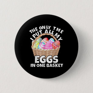 Macaron Rond 5 Cm Panier de Pâques amusant Humour Adulte Pour Hommes