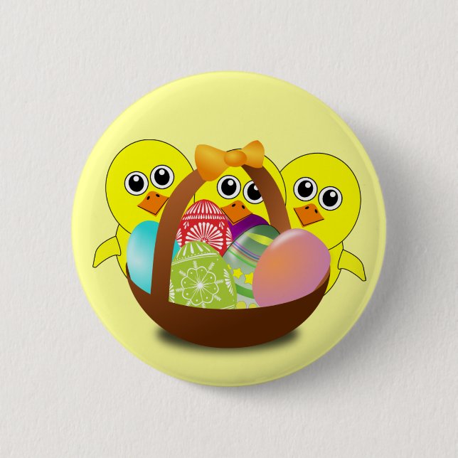 Macaron Rond 5 Cm Panier de Pâques pour les poules - (Devant)