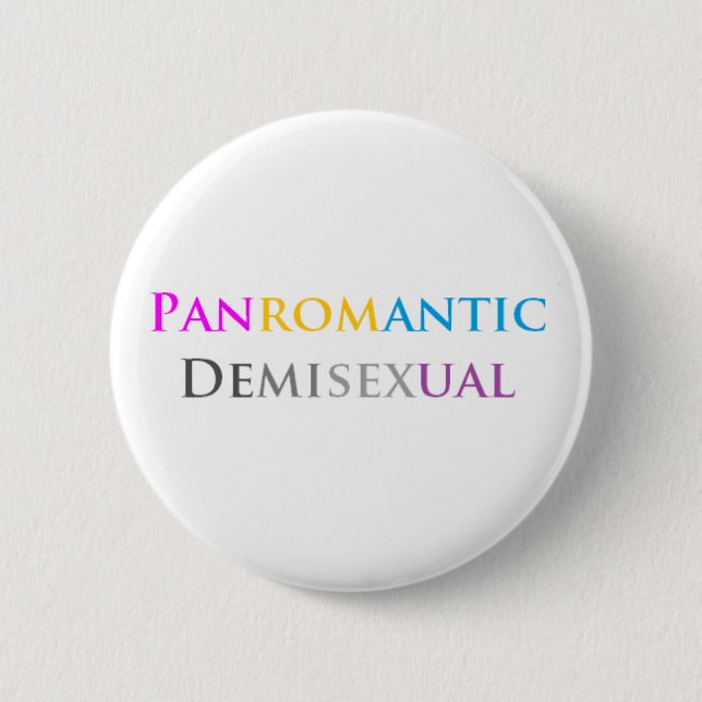 Macaron Rond 5 Cm Panromantic Demisexual (Devant)