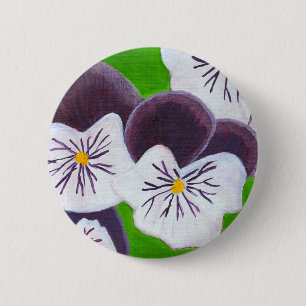 Macaron Rond 5 Cm Pansies
