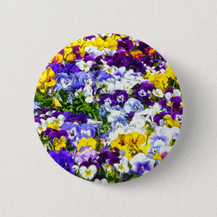 Macaron Rond 5 Cm Pansies