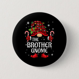 Macaron Rond 5 Cm Pantalon de Noël assorti Gnome frère pour la famil