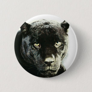Macaron Rond 5 Cm Panthère noire de Jaguar