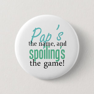 Macaron Rond 5 Cm Pap&apos ; s le nom, et Spoiling&apos ; s le jeu !