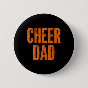 Macaron Rond 5 Cm Papa cheer orange et noir ensemble de pom-pom girl