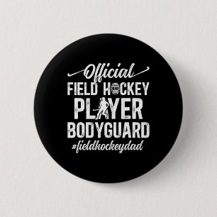 Macaron Rond 5 Cm Papa de hockey sur gazon Drôle de papa d'un joueur