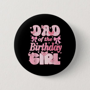 Macaron Rond 5 Cm Papa De La Fille Anniversaire Famille Rose Coquett
