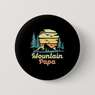 Macaron Rond 5 Cm Papa de la montagne Camping Randonnée Papa Aventur