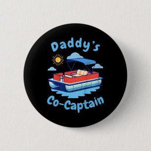 Macaron Rond 5 Cm Papa de la plaisance copilote bateau ponton enfant