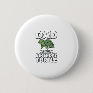 Macaron Rond 5 Cm Papa de la tortue d'anniversaire Conception drôle