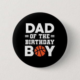 Macaron Rond 5 Cm Papa De L'Anniversaire Boy Basketball Coach Basket