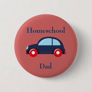 Macaron Rond 5 Cm Papa de l'école de voiture