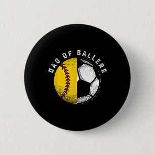 Macaron Rond 5 Cm Papa de Llers Entraîneur de football en salle père