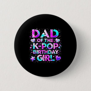 Macaron Rond 5 Cm Papa des filles d'anniversaire de la k-pop musique