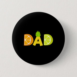 Macaron Rond 5 Cm Papa drôle fruitarien amateur d'été père tranche d