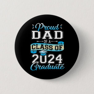 Macaron Rond 5 Cm Papa D'Un Cl De 2024 Diplômé Funny Senior 2024