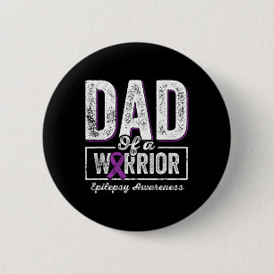 Macaron Rond 5 Cm Papa D'Un Guerrier Épilepsie Papa Purple Ribbon So