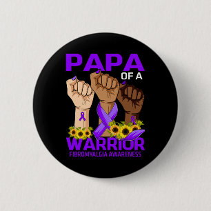 Macaron Rond 5 Cm Papa D'Un Guerrier Fibromyalgie Sensibilisation To