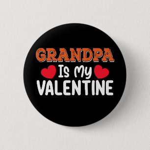 Macaron Rond 5 Cm Papa est mon jour de la Saint-Valentin famille fil