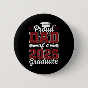 Macaron Rond 5 Cm Papa fier d'un diplômé de 2025 Senior Cl de 2025 G