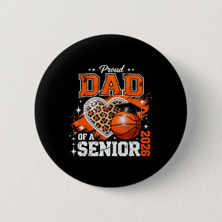 Macaron Rond 5 Cm Papa fier d'un senior 2026 Sketll Léopard Diplômé