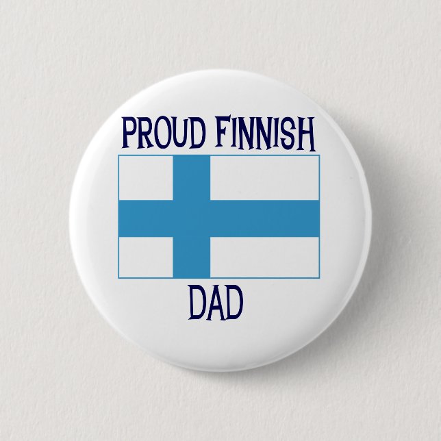 Macaron Rond 5 Cm Papa finlandais fier (Devant)