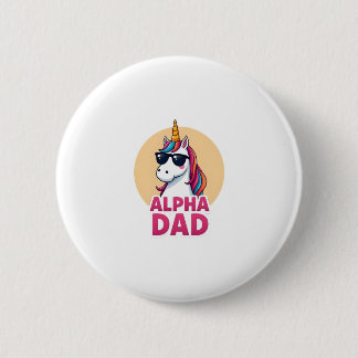 Macaron Rond 5 Cm Papa licorne drôle Laufey hommes Fête des pères No