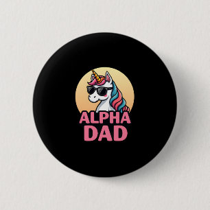 Macaron Rond 5 Cm Papa Licorne Drôle Laufey Hommes Fête des Pères No