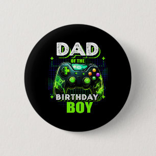 Macaron Rond 5 Cm Papa Of The Birthday Boy Matching Video Game Birth