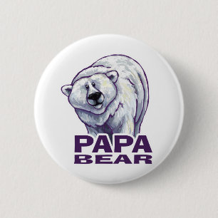 Macaron Rond 5 Cm Papa Ours Polaire