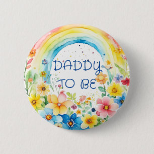 Macaron Rond 5 Cm Papa sera   Bouton Baby shower