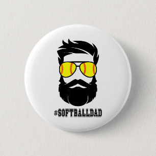 Macaron Rond 5 Cm Papa Softll Avec Barbe Et Lunettes De Soleil Cool